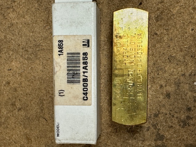 PARKER HYDRAULIC CHECK VALVE